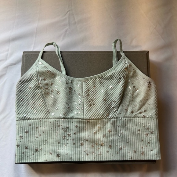 Active USA Light Green Textured Bralette - Picture 1 of 6